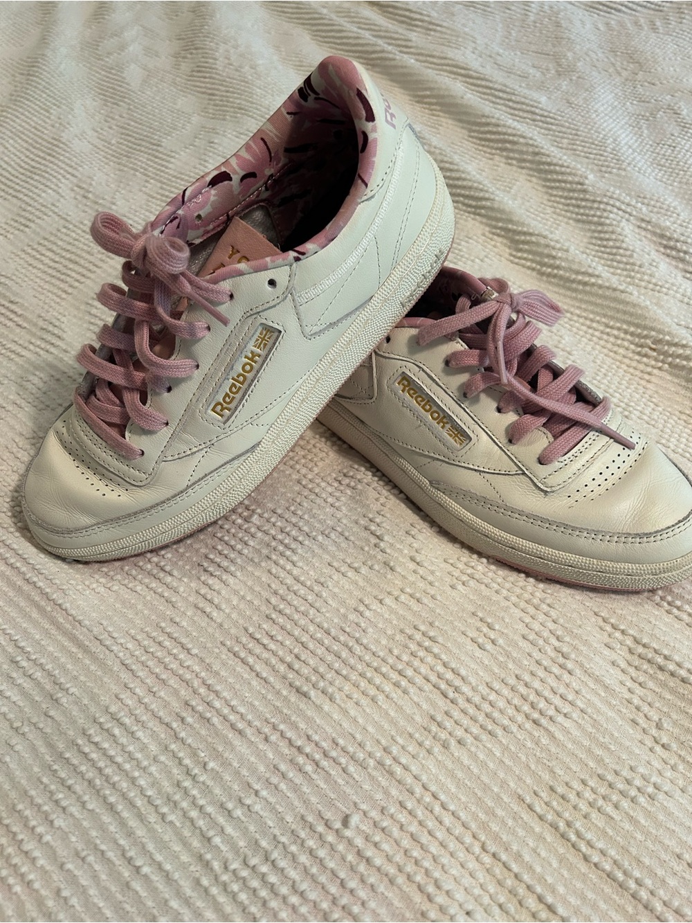 Reebok Women’s Sneaker - White with Pink Accents